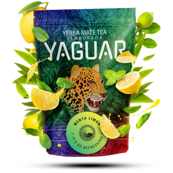 Yerba Mate Set Yaguar Naranja 500g + Yaguar Menta Limon 500g