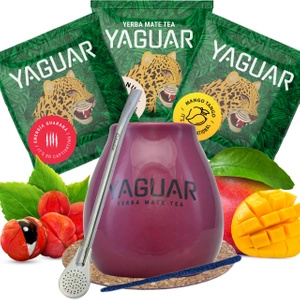 Satz Yerba Mate Guarana BIG Kalebasse Bombilla