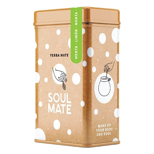 Yerbera – Metalldose + Soul Mate Orgánica Menta Limon 0,5 kg