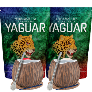 Yerba Mate Set für zwei Personen Bombilla Matero cocos