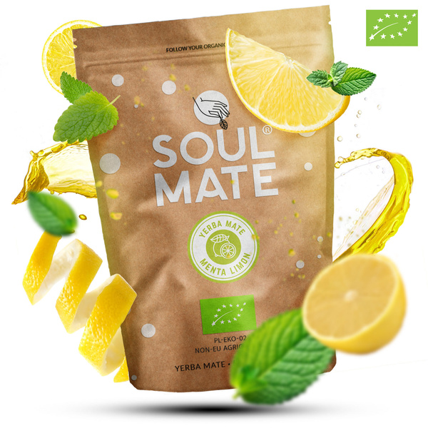 Mate Tee Set Soul Mate Organica Menta Limon 500g 0,5kg Kalebasse + Bombilla