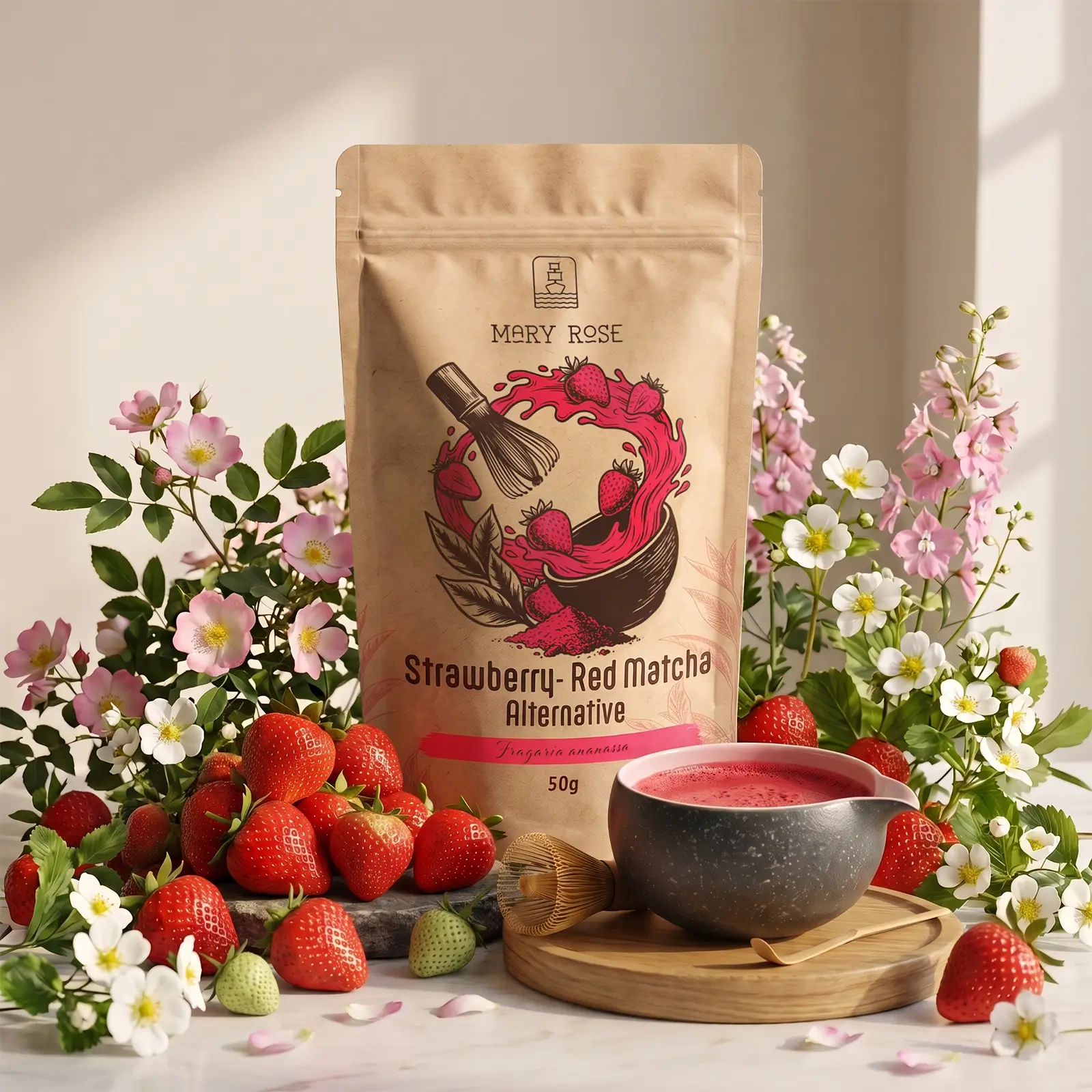 Mary Rose Red Matcha Strawberry