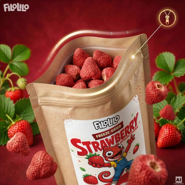 FiloLilo – Gefriergetrocknete ganze Erdbeeren 100 g