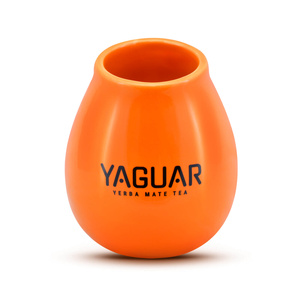 Yaguar Mate Becher aus Keramik  - 350ml-Orange
