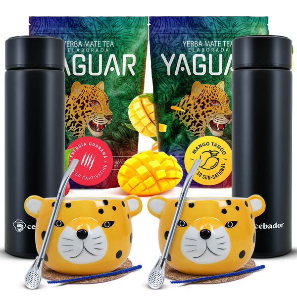 Yerba Mate Yaguar Thermoskannen-Set für zwei Personen 1000g
