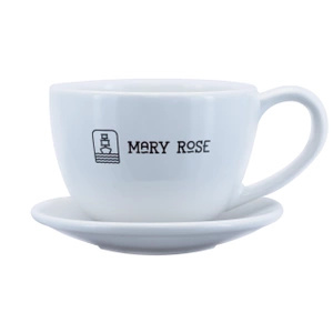 Tasse mit Logo Mary Rose (weiß) 200 ml