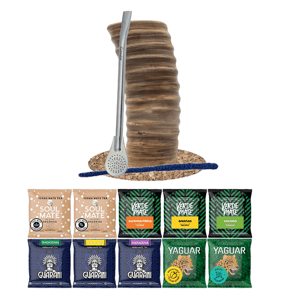 Mate Tee Set 10x50g Kalebasse + Bombilla