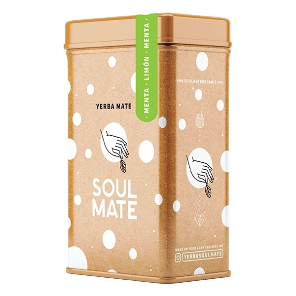 Yerbera – Metalldose + Soul Mate Orgánica Menta Limon 0,5 kg
