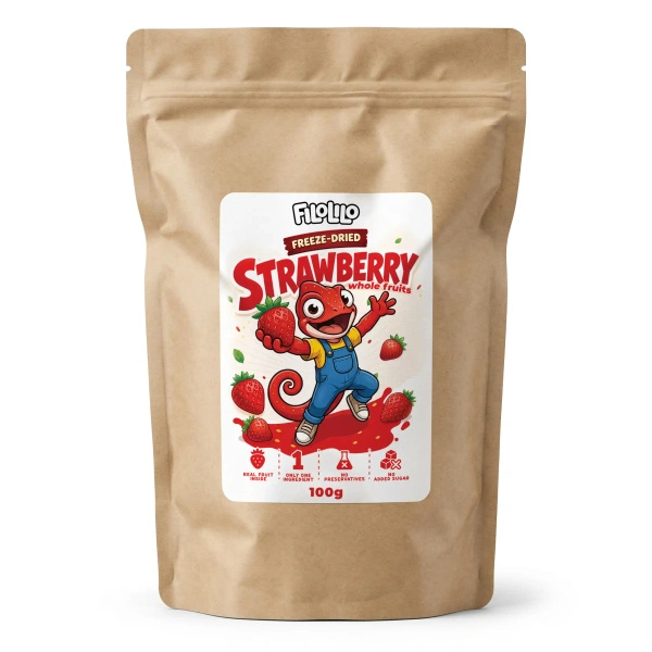 FiloLilo – Gefriergetrocknete ganze Erdbeeren 100 g