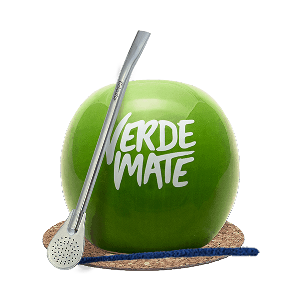 Set Mate Becher + Bombilla 19cm zu Yerba Mate