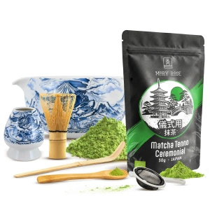 Zeremonielles Set zur Zubereitung von Matcha-Tee: japanischer Bio-Matcha 30g + Zubehör