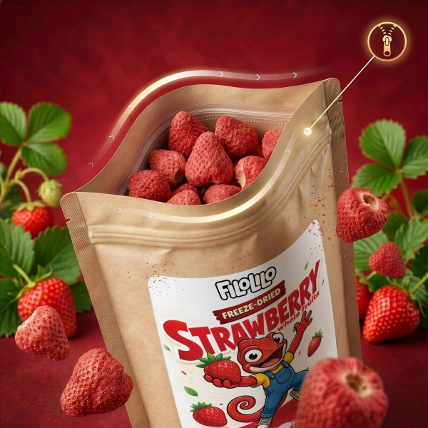 FiloLilo – Gefriergetrocknete ganze Erdbeeren 20 g