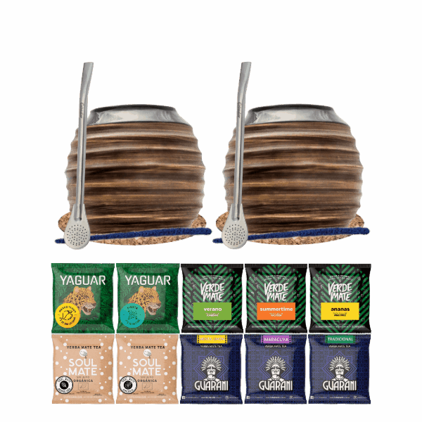 Mate Tee Set 10x50g 2x Kalebasse + 2x Bombilla