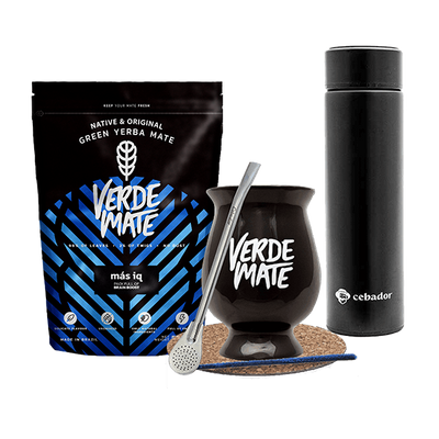 Set Yerba Verde Mate MAS IQ 500g Thermosflasche Mate Becher