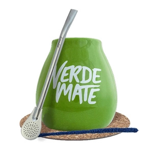 Starter Set Mate Becher + Bombilla 19cm Yerba Mate