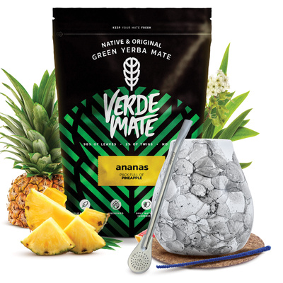 Mate Tee Set Verde Mate 500g 0,5kg Kalebasse + Bombilla