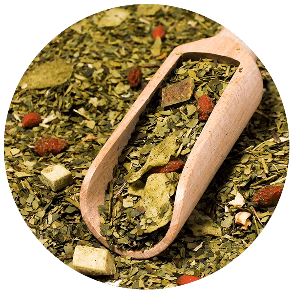 Verde Mate Green Frutos Tropicales – Blend Close-up