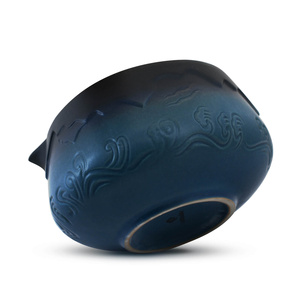 Matchawan – Keramisches Schälchen für Matcha mit Ausguss – Mountain (blau)