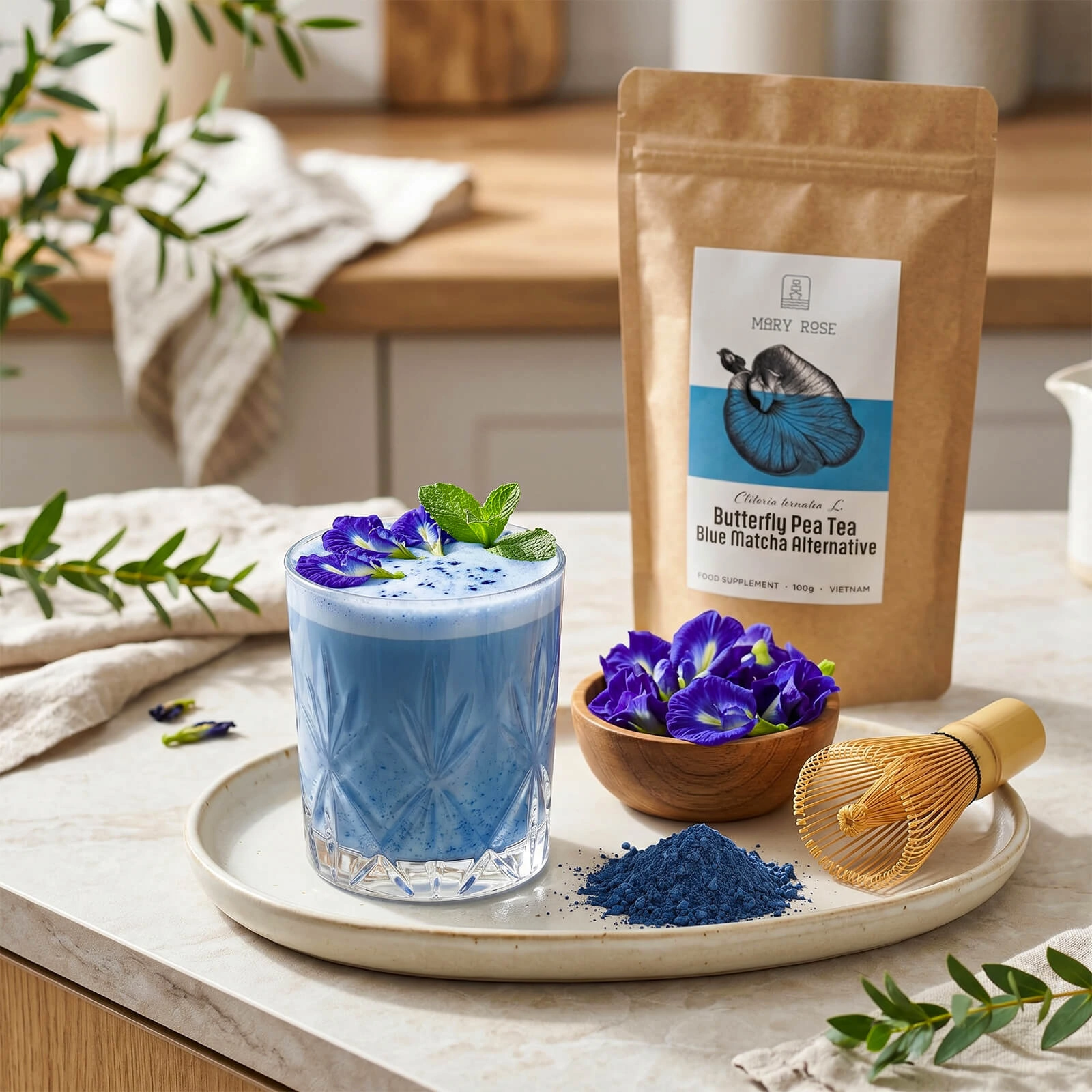Mary Rose Blue Matcha