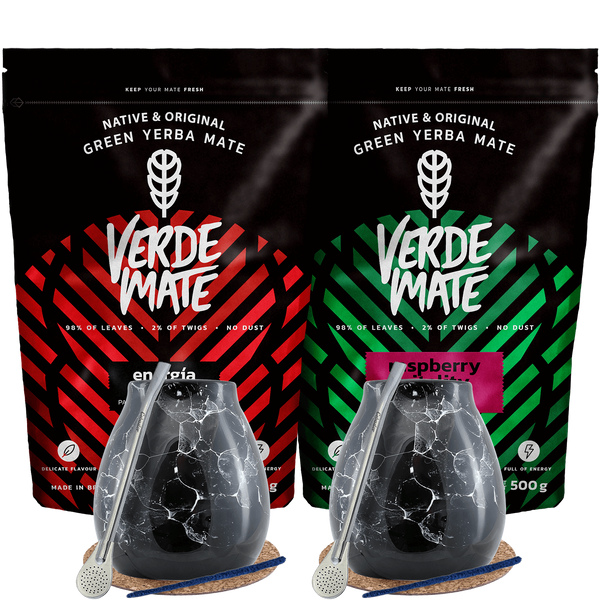 Yerba Mate Energy Set für zwei Personen Bombilla 1kg