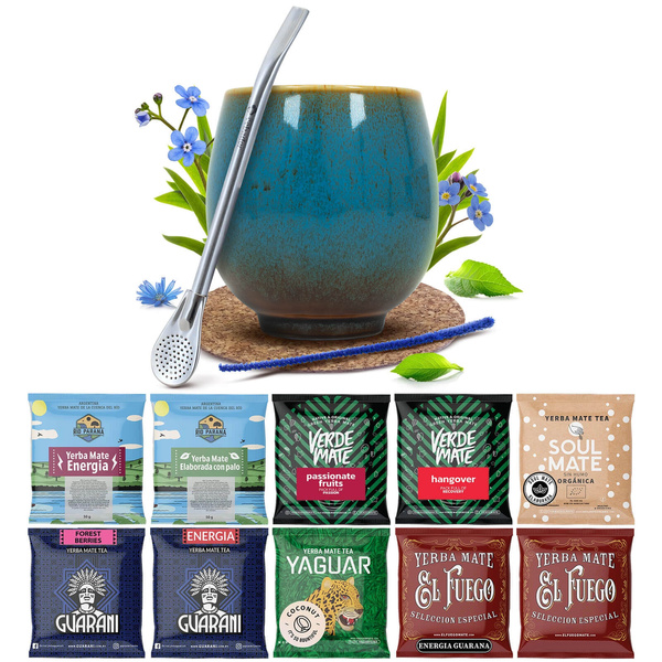 Mate Tee 10x50g 500g Probierset + Zubehör